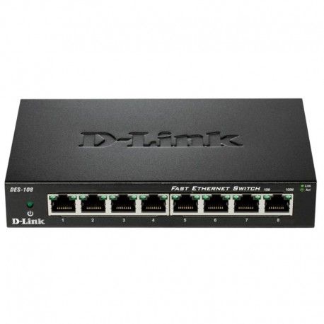 D-Link DES-108 Switch Switch 8x10/100Mbps Metal